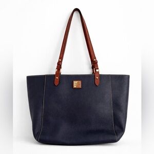 Dooney & Bourke slate blue Janie Leather Tote Bag